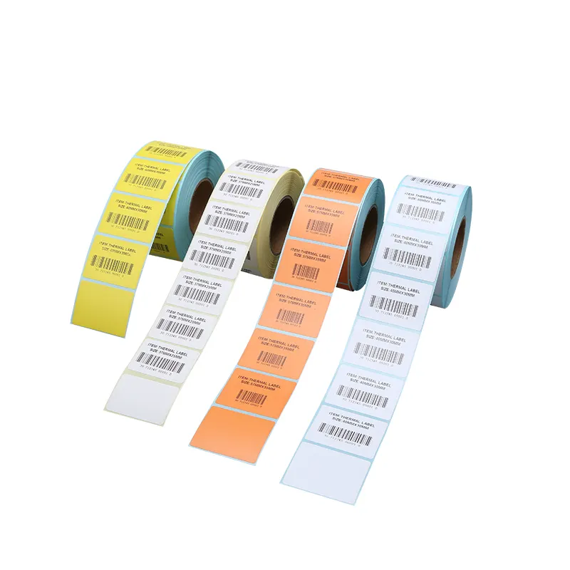 Etiqueta de papel térmica personalizada, tamanho personalizado morre, etiqueta autoadesiva, etiqueta personalizada, branca