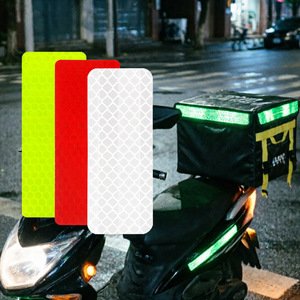 Reflective Stickers 8x3 Cm Adhesive Plastic Safety Warning Strips For Cars Bicycles Electric Vehicles - Product Image 1