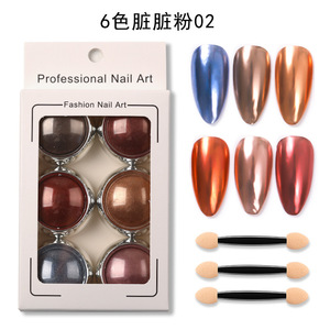 ผงกลิตเตอร์อะคริลิคสำหรับตกแต่งเล็บ 6 ชิ้น/ชุด สีสันหรูหรา ประกายโครเมียม เอฟเฟกต์กระจก สำหรับตกแต่งเล็บ ร้านเสริมสวย - Product Image 3