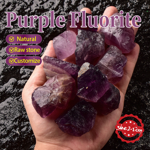 Pierre de cristal de <span class=keywords><strong>fluorite</strong></span> violette pour la protection de l'énergie de mise au point d'intuition-pour les styles de mascotte de lettres d'amour Feng Shui - Product Image 2