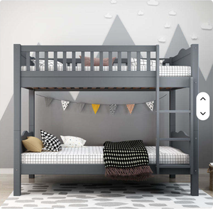 Cama <span class=keywords><strong>litera</strong></span> infantil de madera de pino maciza <span class=keywords><strong>con</strong></span> tobogán y <span class=keywords><strong>escaleras</strong></span>, ¡gran oferta! - Product Image 3
