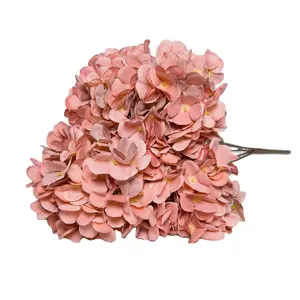 Ramo de flores de hortensia con sensación de marchito para decoración de boda, camino de mesa, 96 unidades