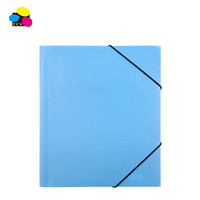 Carpeta A4/Carta Ecológica de 3 Solapas con Laminado Brillante Personalizado a Todo Color OEM, Bandas Elásticas para Suministros de Oficina
