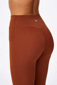 Pantalons de yoga de même style, exercice physique, fitness, sans couture, serrés, effet fessier galbé, taille haute, sensation de peau nue, spandex/nylon, couleur - Product Image 4