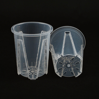 Pots à fleurs transparents en plastique pour orchidées, pots de culture respirants avec contrôle des racines et trous, jardinières transparentes pour Phalaenopsis