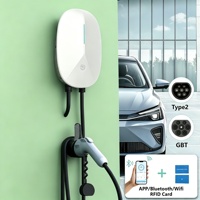 Chargeur EV compatible BYD 7 22 kW réglable Type 2 32A 380V IP66 résistant aux intempéries avec câble de 5 m, application OCPP, RFID, Wallbox CE