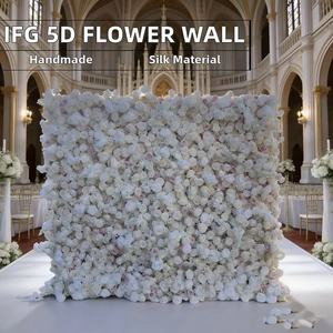 Mur de fleurs artificielles 5D IFG, rouleau de 8*9 pieds pour décorations de mariage, Thanksgiving, Pâques, 100% naturel - Vente flash - Product Image 3