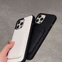 Étui de téléphone portable en cuir PU pleine fleur de luxe avec porte-cartes et cordon, design personnalisé pour iPhone 16, 15, 14, 13, 12