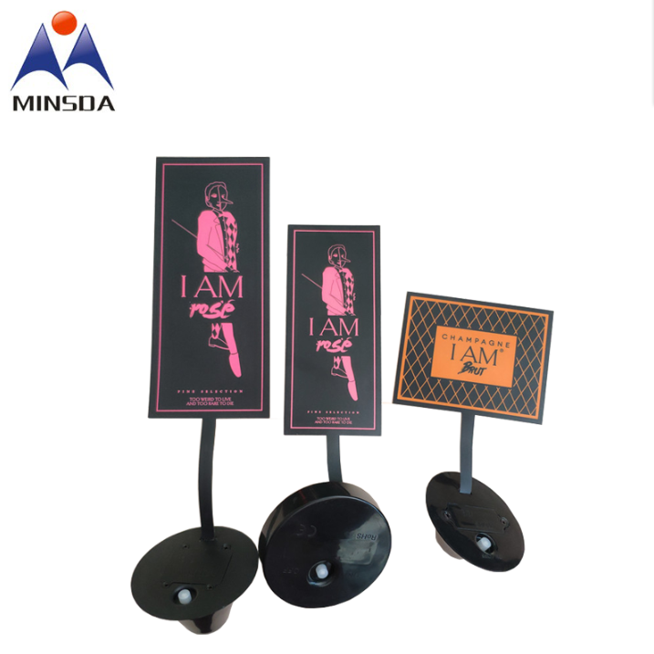 Светящаяся на заказ винная этикетка, водонепроницаемая этикетка EL для винных бутылок, светодиодная светящаяся этикетка-наклейка