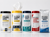 Lingettes industrielles non tissées pour le nettoyage intensif des mains et des surfaces