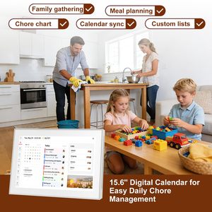15.6 Inch Smart WiFi Interactive Display Touchscreen <b>Wall</b>-Mounted <b>Digital</b> Calendar And Family Schedule Planner Organiser - Product Image 2