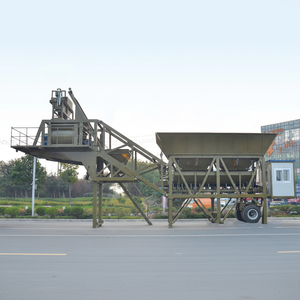 โรงงานผสมคอนกรีตขนาดเล็กแบบเคลื่อนที่ได้ Mini Hzs 25 ถึง 240 ลูกบาศก์เมตร/ชั่วโมง พร้อมระบบโหลดเอง ขนาด 60 ลูกบาศก์เมตร ราคาโรงงานผสมคอนกรีตแบบโหลดเอง - Product Image 1