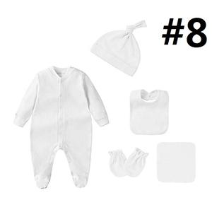 ชุดเสื้อผ้าเด็กทารก5ชิ้นประกอบด้วยชุดหมีของเด็กทารกที่เข้าคู่กันหมวกบีนนี่100% ผ้าฝ้ายเรอเด็กหัดเดิน - Product Image 3