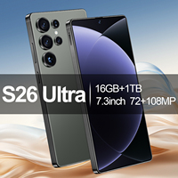 Smartphone Baru S26 Ultra 5G 16GB+1TB Layar HD 7.3 Inci 120Hz Android 15.0 Dual SIM CDMA Kamera 108MP Gaming