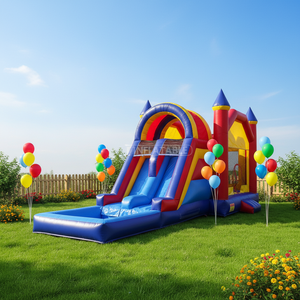 Roulettes gonflable à rebond avec toboggan, château gonflable, meilleure vente - Product Image 1