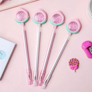 2022 New Creative Cartoon Fruit Design <b>Pen</b> Cute Peach Glitter <b>Pen</b> Stylus - Product Image 4