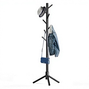 Floor Standing Simple Design for Clothes Rack Coat hat bag Metal Garment Display <b>Shelf</b>, White Freestanding Clothes Display <b>Shelf</b> - Product Image 5