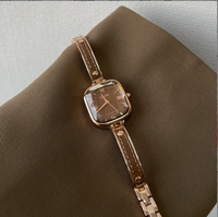 Montre pour femme CILOA carrée, petite et exquise, personnalisable, tendance, de haute qualité, cadeau, étanche, montre à quartz, bracelet en cuir