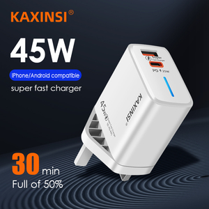 Charger <strong>UK</strong> Plug 45W PD+QC3.0Fast Charger for Iphone Mobile Phone/Tablets/PS3/<strong>PS4</strong> With Cable to Travel Blue Lights KAXINSI KC-285 - Product Image 2