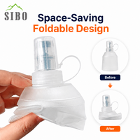 Bouteille d'eau souple en TPU 500 ml avec logo personnalisé OEM Sibo Factory, très vendue, pour le cyclisme et la course en extérieur