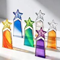 Trophée en cristal Tar Top K9, plaque de récompense en cristal avec impression UV personnalisée pour cérémonie d'entreprise