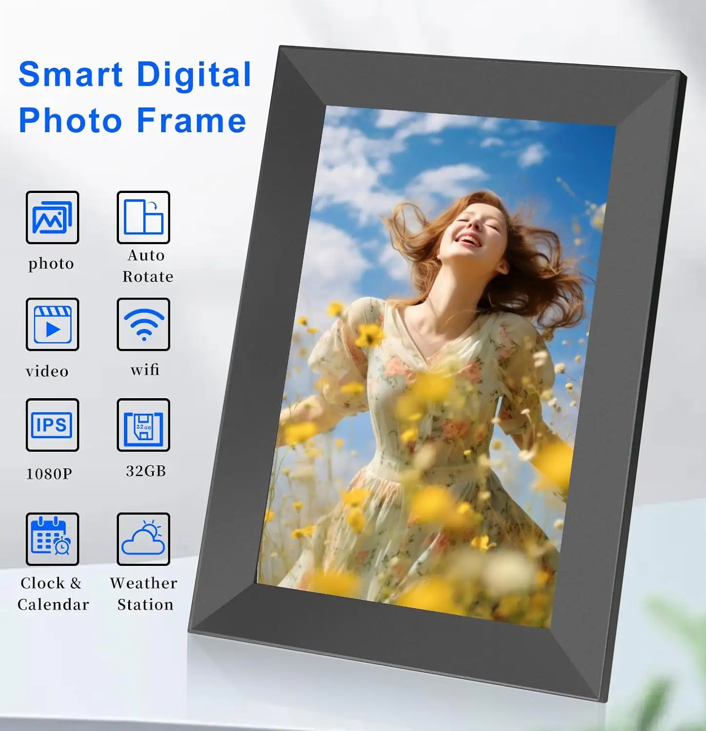 10,1 Zoll WLAN-Touch Video NFT digitale Fotoporträger Bilderrahmen Lcd Cloud Frameo digitale Fotoporträger