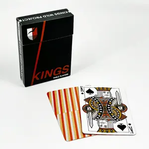 定制标志设计艺术图案优质纸质扑克牌防水塑料扑克牌游戏盒装