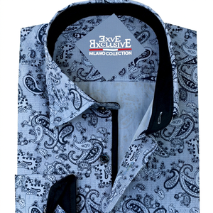 Camisas de Vestir de Primavera para Hombre, Talla Grande, 100% Algodón, Color Azul - Product Image 1