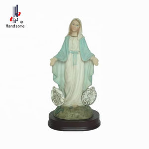 Statua della Madonna della Grazia da 5 Pollici, Vergine Maria Cattolica, Figurina Religiosa Dipinta a Mano in Resina Resistente - Product Image 6