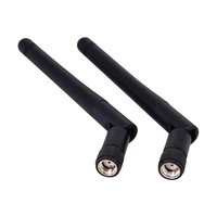 Antenne en caoutchouc à broche intérieure 2.4G Antenne de routeur de module sans fil 2.4G Petite antenne de gain WIFI 3DBI pliée