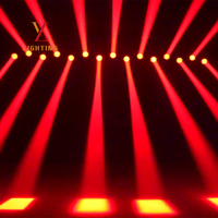 Barre de projecteurs mobiles LED 80W à 5 faisceaux avec halo RGB 4-en-1, zoom électronique, stroboscope, DMX512, activé par le son, CRI 70, éclairage de scène dimmable