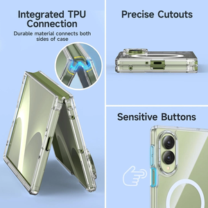 Custodia Magnetica Trasparente Anti-ingiallimento per Samsung Galaxy <span class=keywords><strong>Z</strong></span> Fold 8, in TPU e PC - Product Image 5
