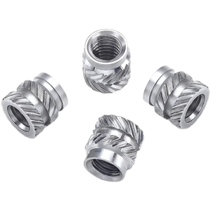 Écrou fileté femelle moleté en acier inoxydable série QT IUB, usinage CNC OEM, M1.6 à M10, pour moulage plastique de coques - Product Image 2