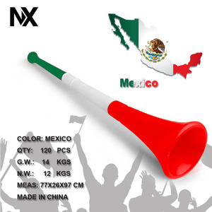 Vuvuzela de sport OEM 61,5*11cm, personnalisable avec logo, en PE, à trois cornes, pour événements sportifs européens - Product Image 3