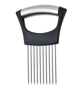 เครื่องหั่นผักแบบมือหมุนสแตนเลส 2 ชิ้น - ที่หั่นหัวหอมและผลไม้พร้อมที่ป้องกันมือเพื่อความปลอดภัย - Product Image 5