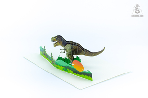 Cartes de vœux en papier animal pop-up 3D personnalisées pour les festivals, cadeau de décoration artistique artisanal de vacances - Product Image 4