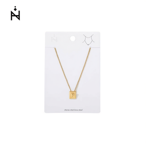 Collana in acciaio inossidabile con ciondolo a forma di lettera P 12x14 cm, ciondolo alla moda per donna - Product Image 1