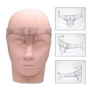 OEM Autocollant règle à sourcils en plastique transparent réutilisable, outil de modelage permanent des sourcils, pochoir pour l'entraînement au tatouage, accessoire de précision - Product Image 2