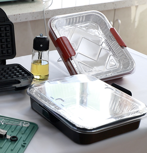 2 en 1 soporte de pan de aluminio saludable/portador de plato para hornear de aluminio/bandeja de papel de aluminio para calentar alimentos juego de viaje para fiestas - Product Image 6