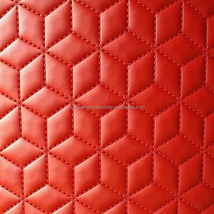 Embroidery <strong>Quilted</strong> Pvc Synthetic Leather for Customized Car Floor Mat Synthetic Leather Roll Material - Product Image 5