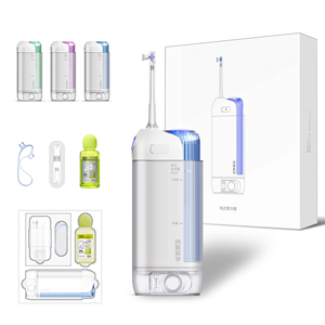 Irrigateur buccal électrique rechargeable étanche IPX7, soins dentaires, effet trois en un, blanchiment, nettoyage, <span class=keywords><strong>jet</strong></span> d'eau - Product Image 1