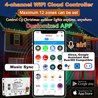 Guirlandes lumineuses de Noël C9 d'extérieur, RGBW, changement de couleur, DC12V, SK6812, IP68, contrôle Wifi Cloud, ampoules LED C9 pour Noël
