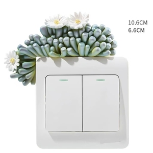 Artesanías creativas 3D, interruptor <span class=keywords><strong>de</strong></span> resina, pegatinas decorativas <span class=keywords><strong>de</strong></span> <span class=keywords><strong>pared</strong></span>, sala <span class=keywords><strong>de</strong></span> estar, dormitorio, enchufe, cubierta protectora, flor <span class=keywords><strong>de</strong></span> dibujos animados, seta - Product Image 4