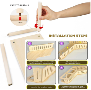 Toptan Modern çok fonksiyonlu ahşap Peeping ev köpekler ve kediler için doğal rüzgar kaçış düğmesi - Product Image 5