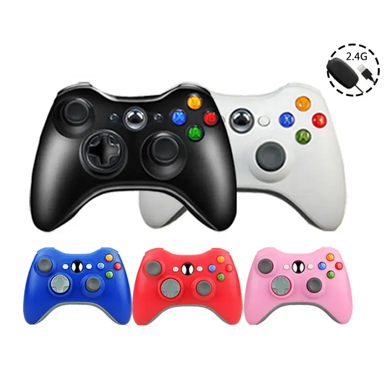 Manette de jeu sans fil 2.4G avec récepteur PC pour xbox 360, Joystick