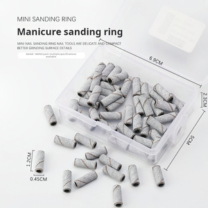 <b>Mini</b> Sanding Band Nail <b>Drill</b> Bits Small Sand Ring Grinding Heads for Cuticle Dead Skin Removal - Product Image 5
