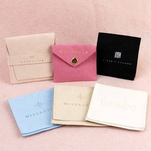 Bolsa de Terciopelo Rosa Personalizada para Joyería, Bolsa de Ante Sintético con Logotipo - Product Image 4