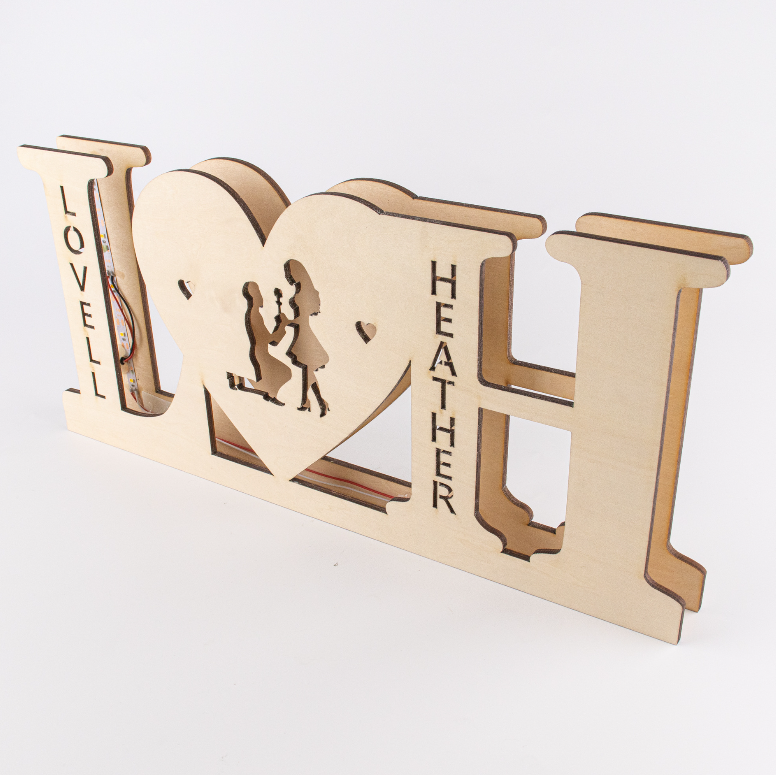 Customizable new creative wooden Christmas lights LED wall-mountable letters