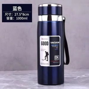 Mountain Good Vacuum Insulated Water <b>Bottle</b> 1000ml Black Travel Sport Use - Product Image 2