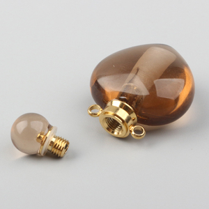 Bouteilles de parfum en cristal de haute qualité avec pierres précieuses naturelles, flacons d'huile essentielle en forme de cœur - Product Image 4
